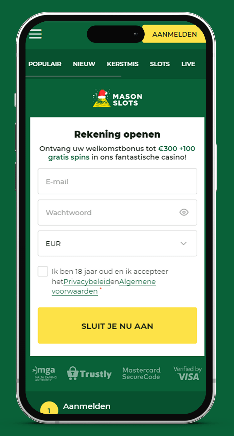 Mason Slots Mobiele App